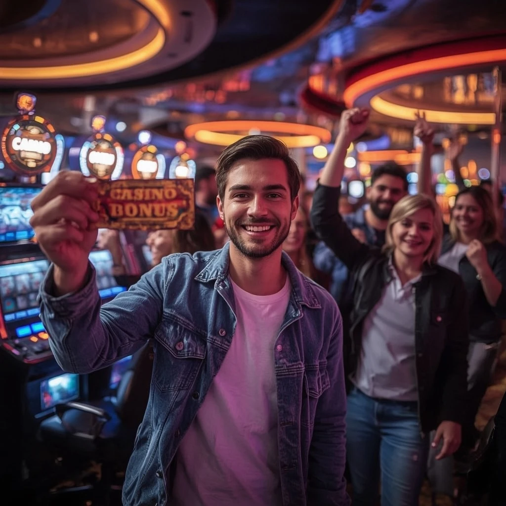 una persona con un bonus del casinò KING BET 24 CASINO